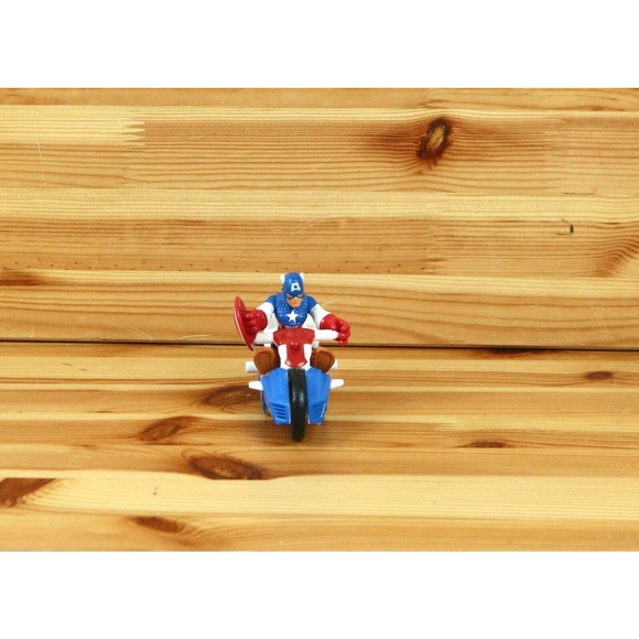 CAPTAIN AMERICA & SHIELD RACER Playskool Marvel Super Hero Motorcycle Imaginext - Picture 2 of 2